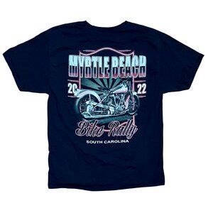Mrytle Beach Bike Rally Champion Black 2022 Graphic T-Shirt, Men's Large